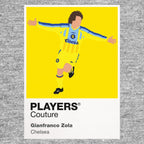 Gianfranco Zola Chelsea away Icon Frame artwork in grey