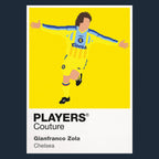 Gianfranco Zola Chelsea away Icon Frame artwork in navy