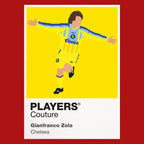 Gianfranco Zola Chelsea away Icon Frame artwork in red
