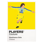 Gianfranco Zola Chelsea away Icon Frame artwork on white