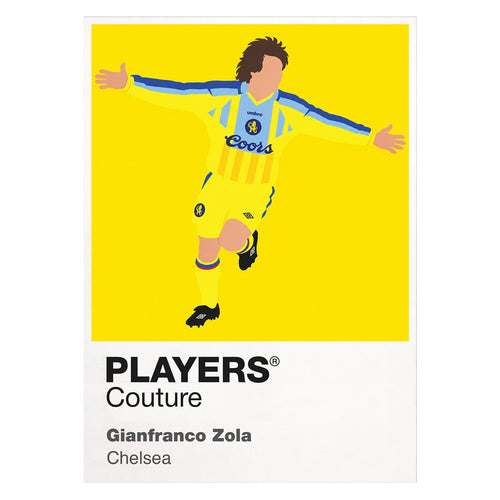 Gianfranco Zola Chelsea away Icon Frame artwork on white