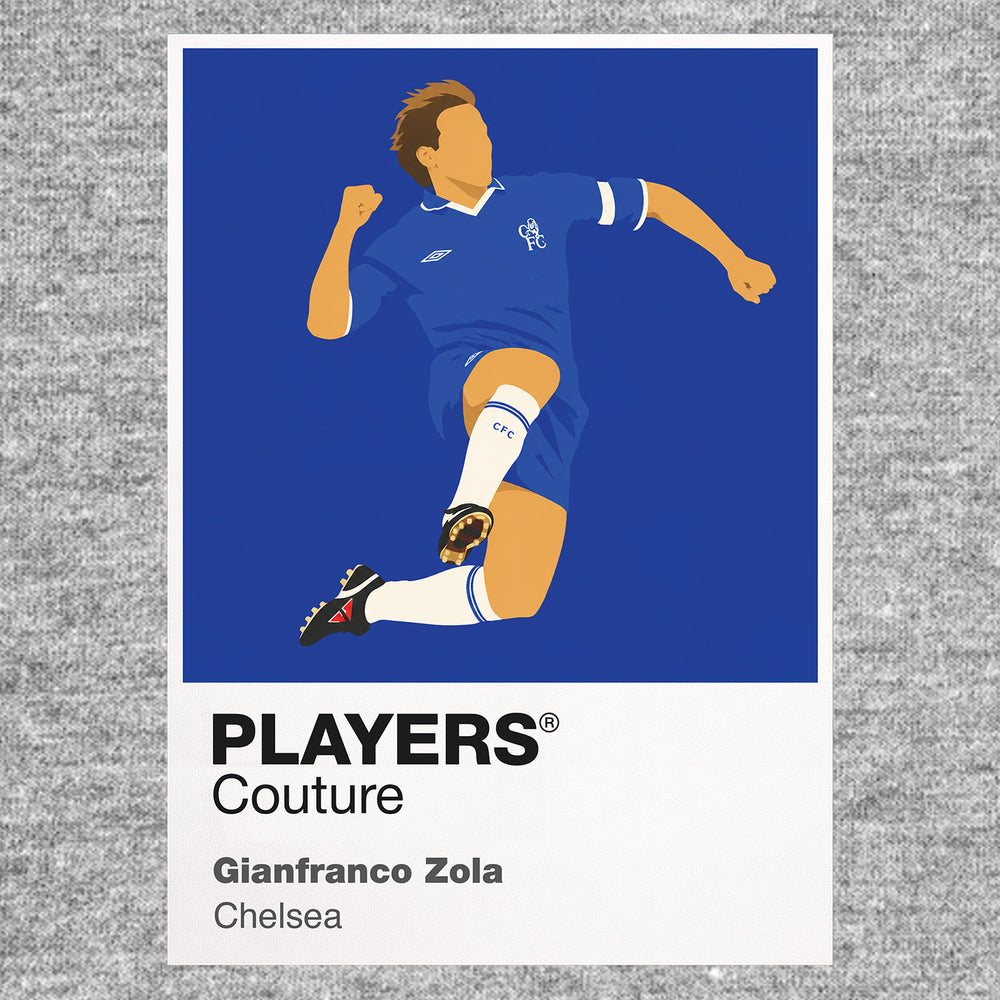 Gianfranco Zola Chelsea Icon Frame — Gray