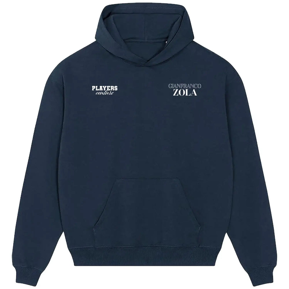Gianfranco Zola Logo Players Couture Men's Casual Hoodie - Navy / S | Chelsea, Fashion Collection, Football, Hoodies, Italy, Men's, Napoli, Parma, Volume 1