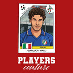 Gianluca Vialli World Cup Sticker Kids T-Shirt – gianluca vialli red Players Couture design