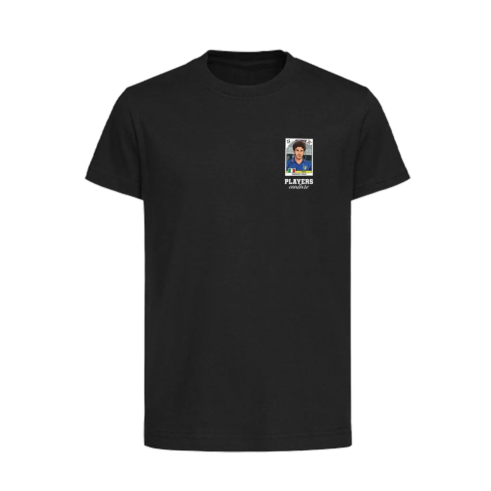 Gianluca Vialli World Cup Sticker Kids T-Shirt – gianluca vialli sticker kids black tshirt Players Couture design