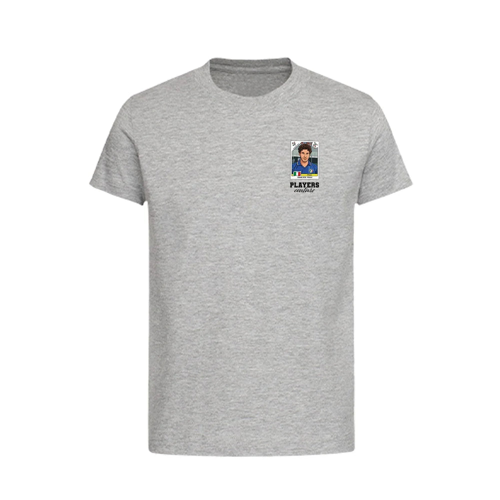 Gianluca Vialli World Cup Sticker Kids T-Shirt – gianluca vialli sticker kids grey tshirt Players Couture design