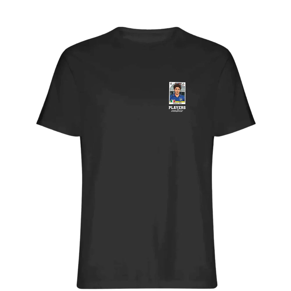 Gianluca Vialli World Cup t-shirt – black men's t-shirt featuring the Gianluca Vialli World Cup Players Couture logo
