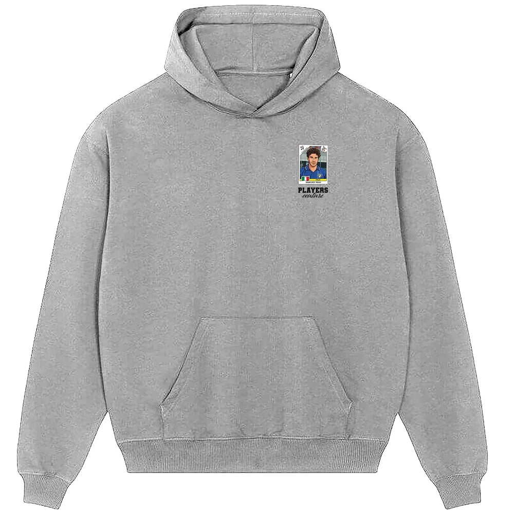 Gianluca Vialli World Cup Sticker Men's Hoodie – gianluca vialli sticker mens grey hoodie Players Couture design