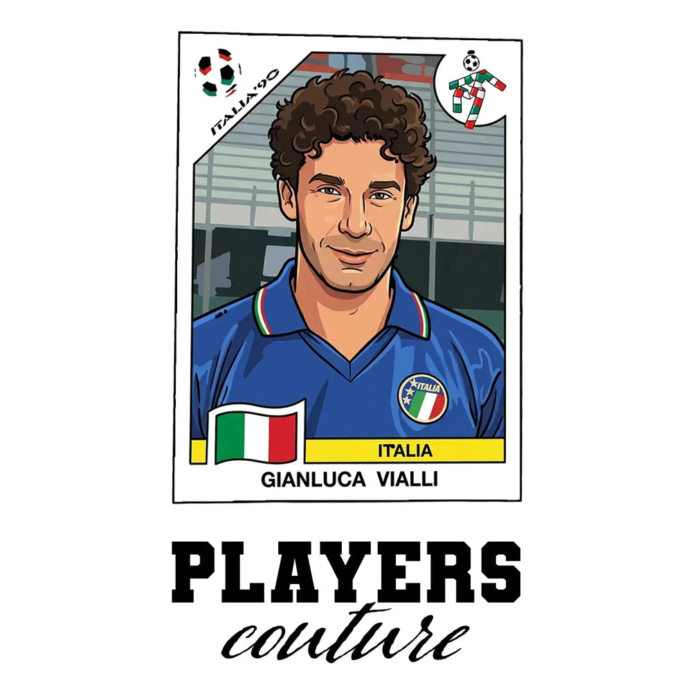 Gianluca Vialli World Cup Sticker Kids Hoodie – gianluca vialli white Players Couture design