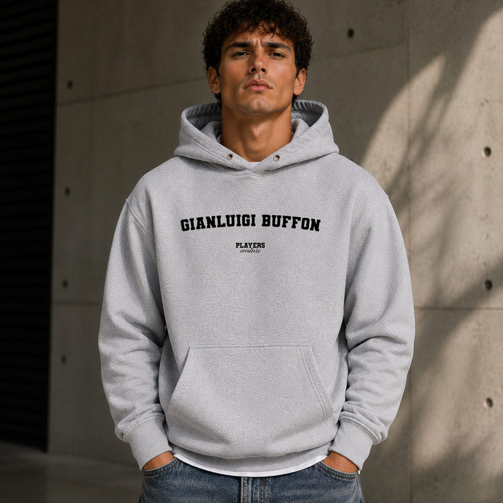 gianluigi-buffon name-print hoodie - grey