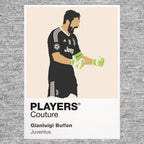 Gianluigi Buffon Juventus Icon Frame Men's Hoodie — Gray Artwork
