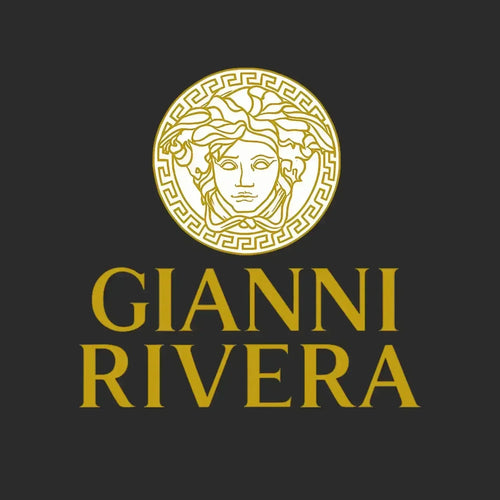 Gianni Rivera Logo Men's Hoodie – black close-up detail shot of the Gianni Rivera Players Couture logo design