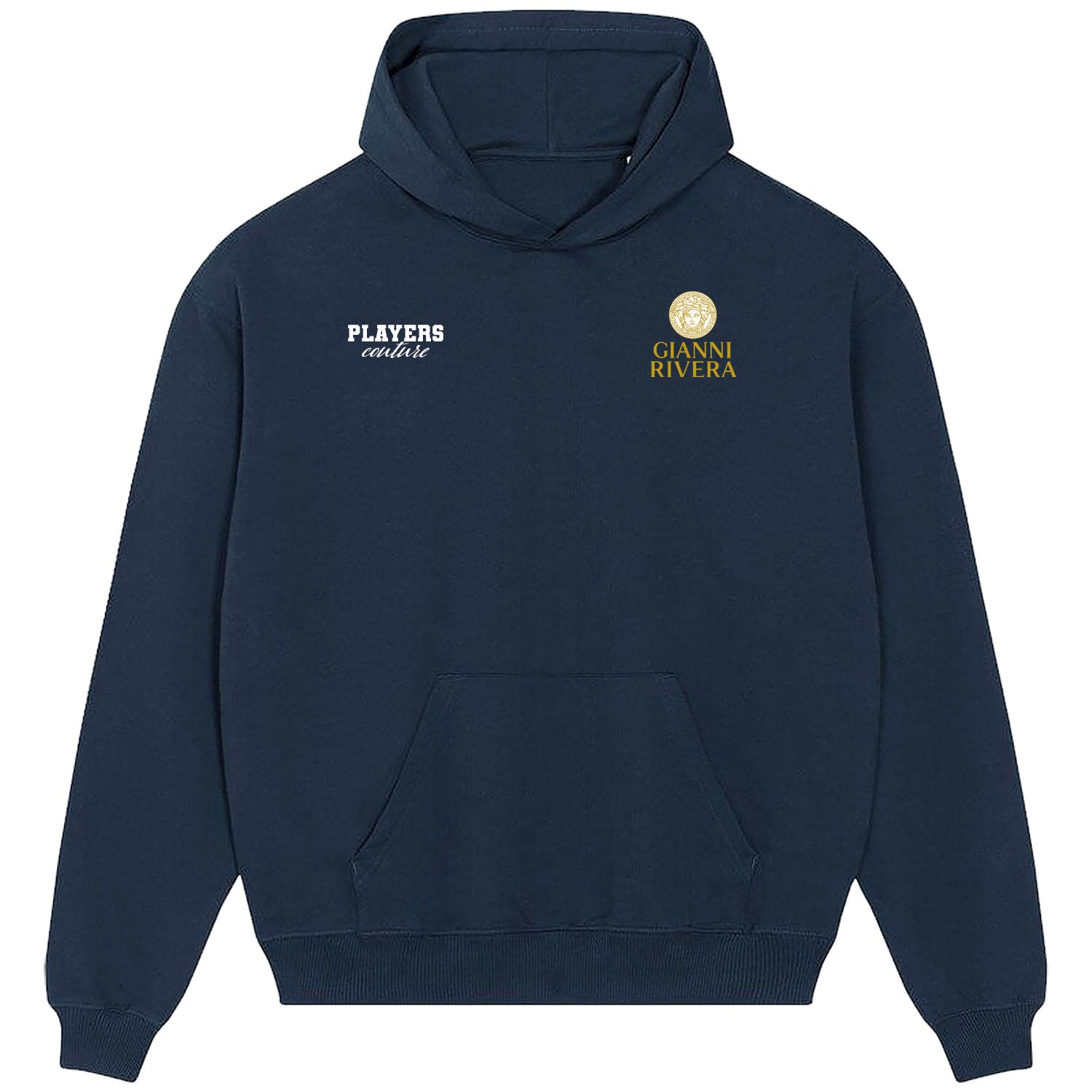 Gianni Rivera Logo Players Couture Men's Casual Hoodie Navy