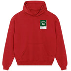 Giannis Antetokounmpo 34 hoodie – red men's hoodie featuring the Giannis Antetokounmpo 34 Players Couture logo
