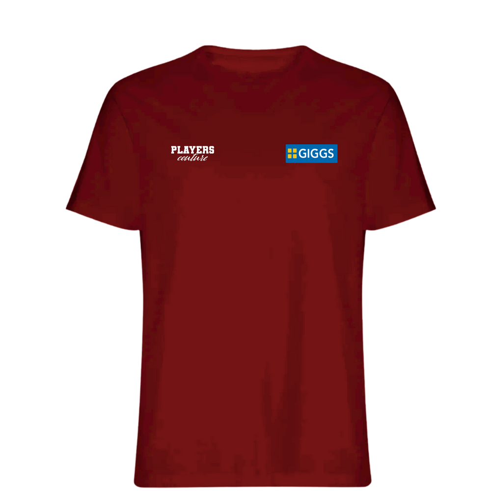 Giggs Logo Players Couture Mens T-Shirt Red