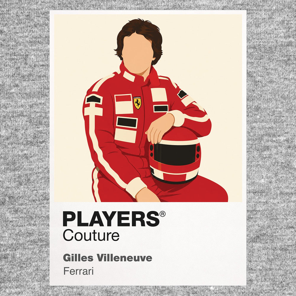 Gilles Villeneuve Formula 1 T-shirt – grey view