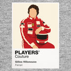 Gilles Villeneuve Formula 1 T-shirt – grey view