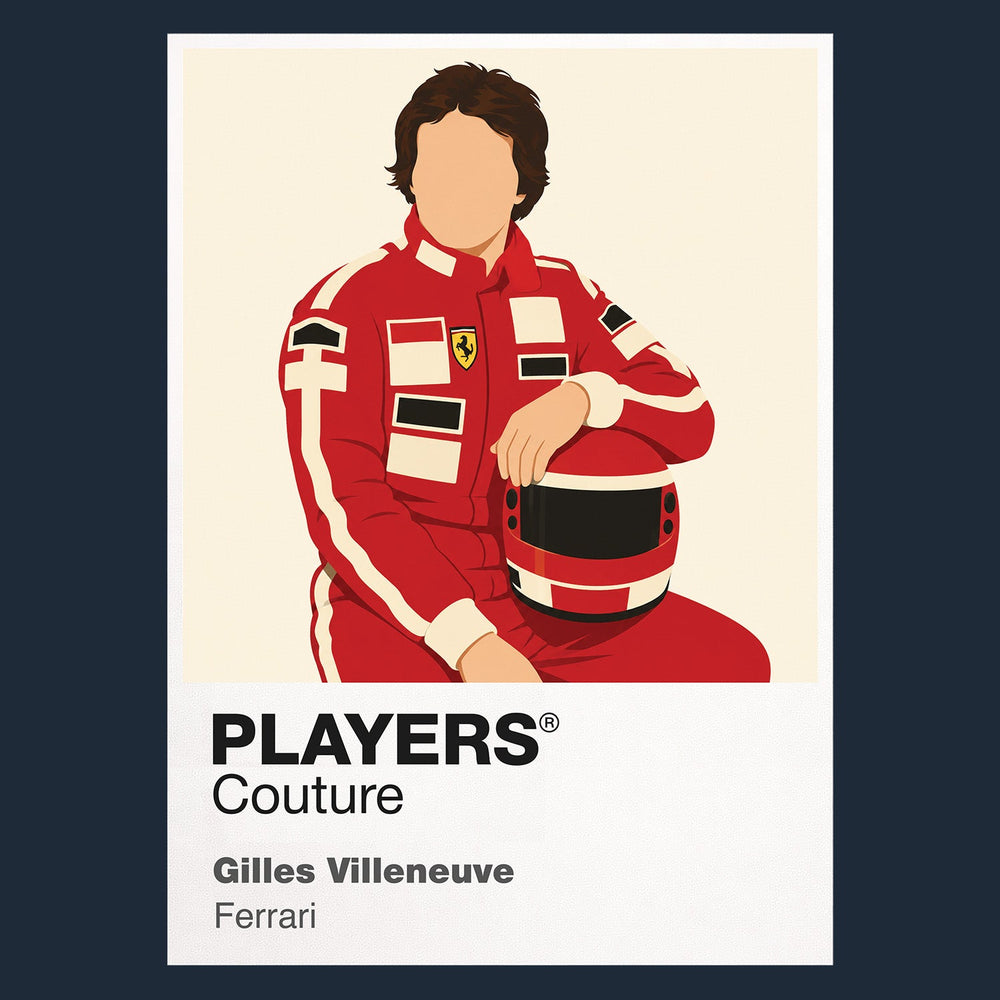 Gilles Villeneuve Formula 1 T-shirt – navy view