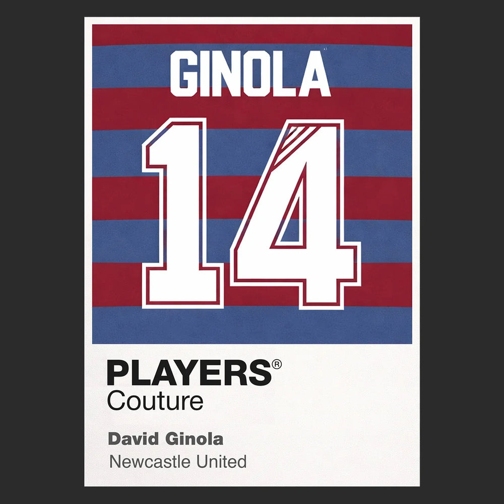 David Ginola 14 Football Shirt Frame Men's Hoodie – black close-up detail shot of the David Ginola 14 Football Players