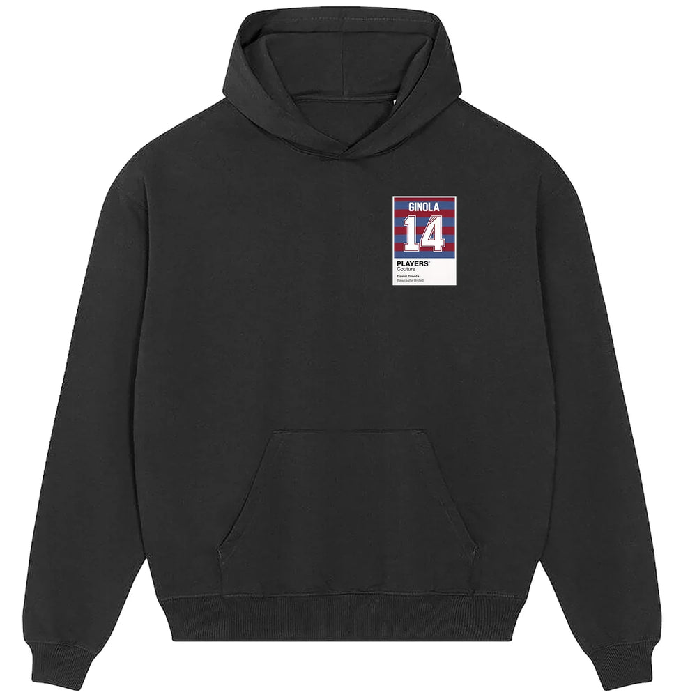 David Ginola 14 Football hoodie – black men's hoodie featuring the David Ginola 14 Football Players Couture logo