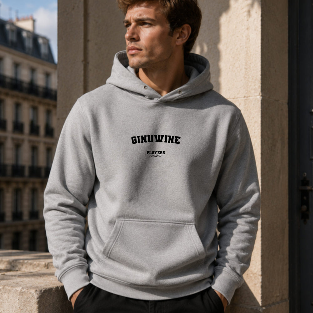 ginuwine name-print hoodie - grey