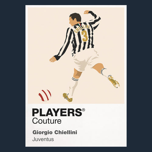 Giorgio Chiellini Juventus Icon Frame Men's Hoodie — Navy Artwork