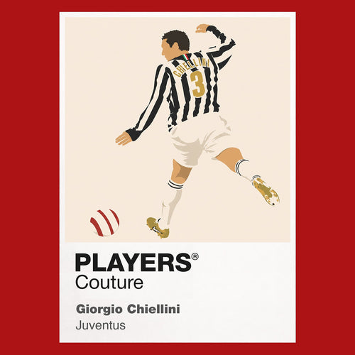 Giorgio Chiellini Juventus Icon Frame Men's Hoodie — Red Artwork