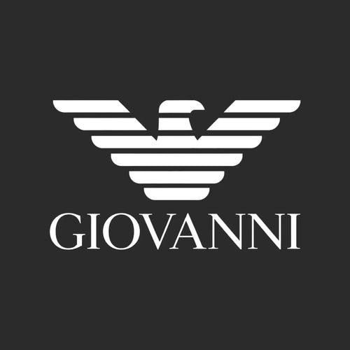 Giovanni Logo Men's T-Shirt – black close-up detail shot of the Giovanni Players Couture logo design