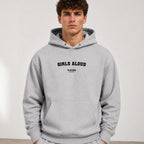 girls-aloud name-print hoodie - grey
