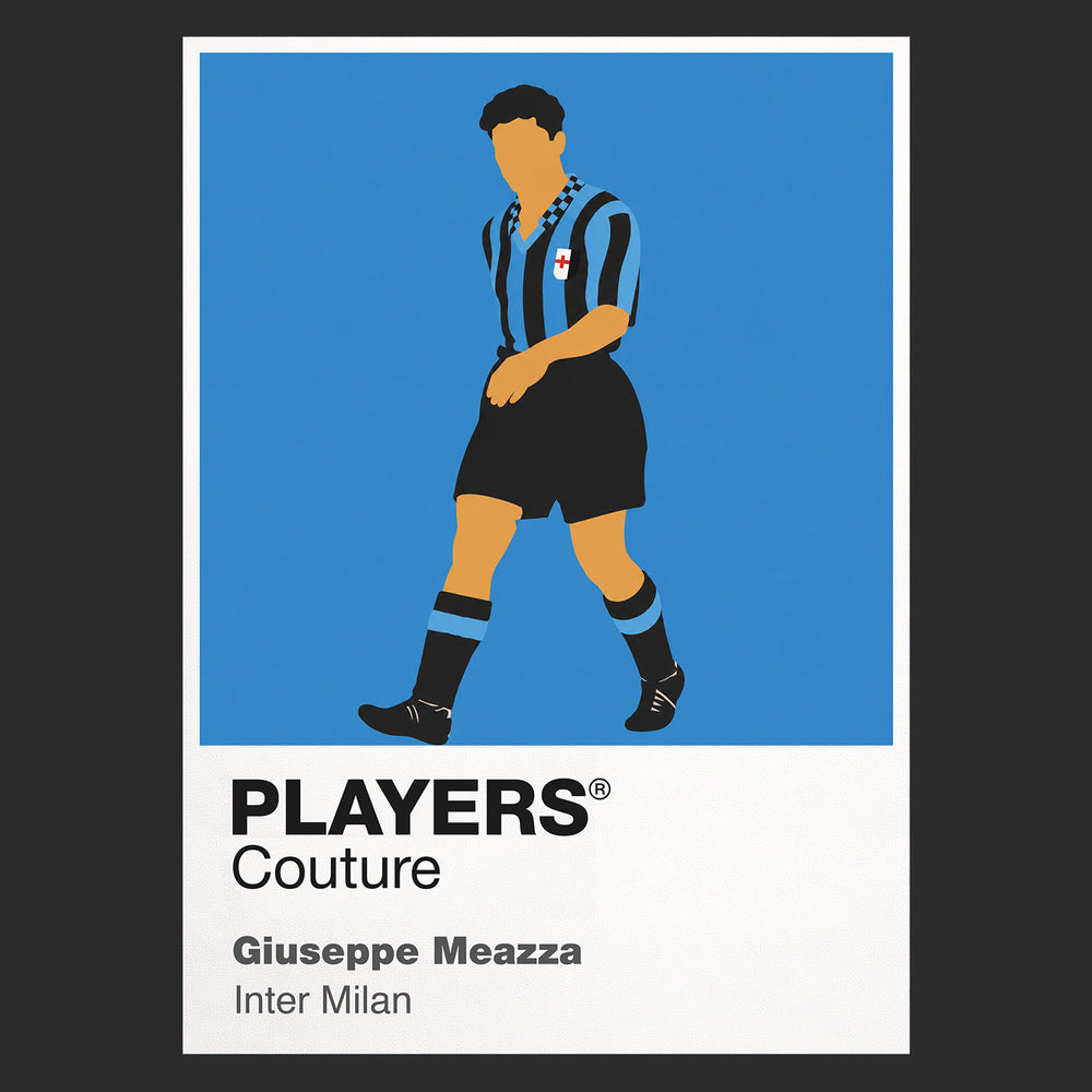 Giuseppe Meazza Inter Milan Icon Frame — Black