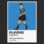 Giuseppe Meazza Inter Milan Icon Frame — Black