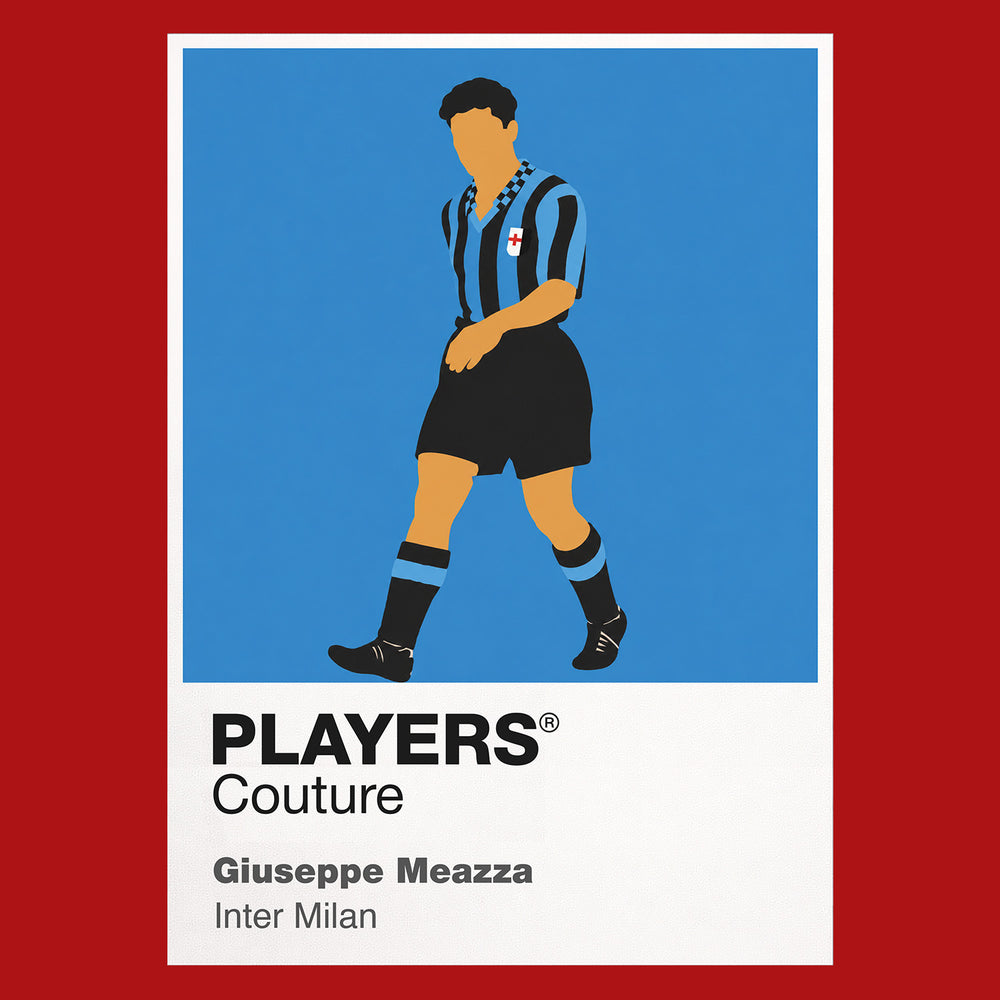 Giuseppe Meazza Inter Milan Icon Frame — Red