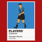 Giuseppe Meazza Inter Milan Icon Frame — Red