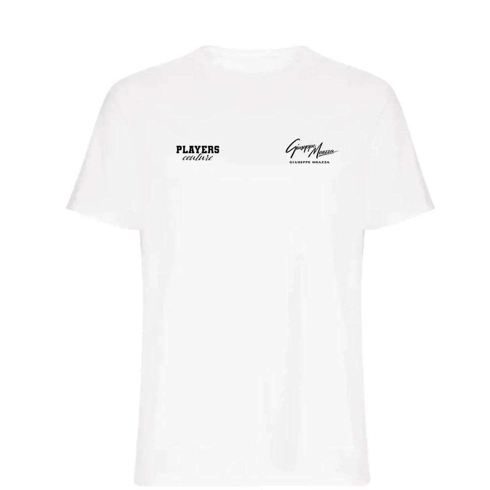 Giuseppe Meazza Logo Players Couture Mens T-Shirt - White / S | AC Milan, Atalanta, Fashion Collection, Football, Inter Milan, Italy, Juventus, Men's, T-Shirts, Volume 1