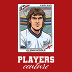 Glenn Hoddle World Cup Sticker Kids Hoodie – glenn hoddle red Players Couture design