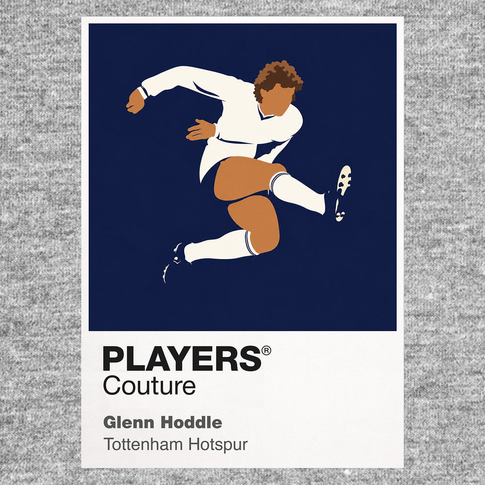 Glenn Hoddle Tottenham Hotspur Icon Frame Men's Hoodie — Gray Artwork