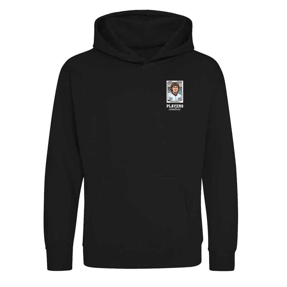 Glenn Hoddle World Cup Sticker Kids Hoodie – glenn hoddle sticker kids black hoodie Players Couture design
