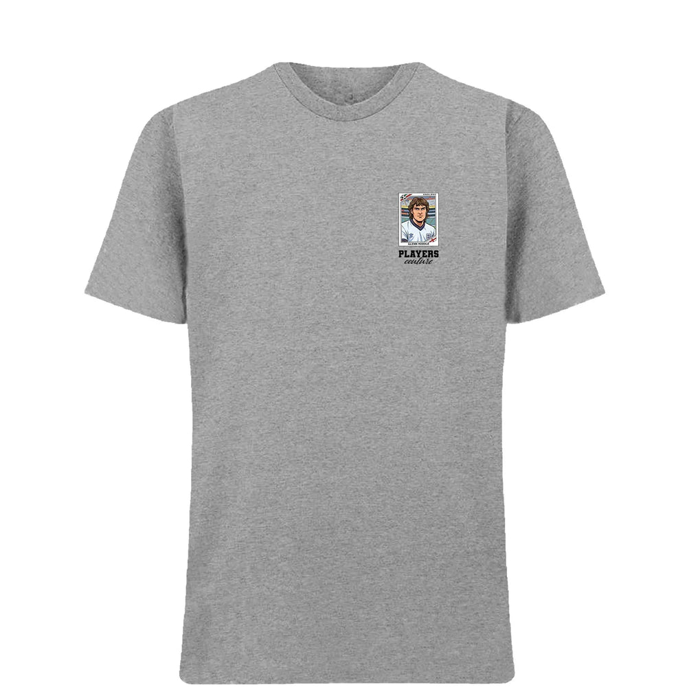 Glenn Hoddle World Cup t-shirt – grey men's t-shirt featuring the Glenn Hoddle World Cup Players Couture logo