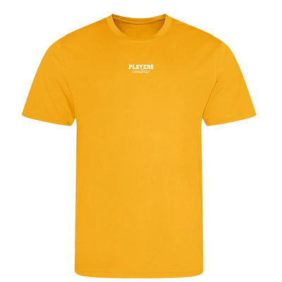 Essentials Collection t-shirt – white men's t-shirt with black Essentials Collection letters and Players Couture logo on the