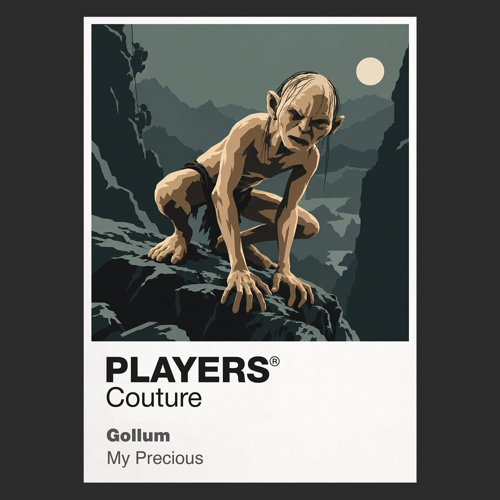 Gollum Gollum crouched over the One Ring as Sméagol and his darker self compete for control Icon Frame artwork in black