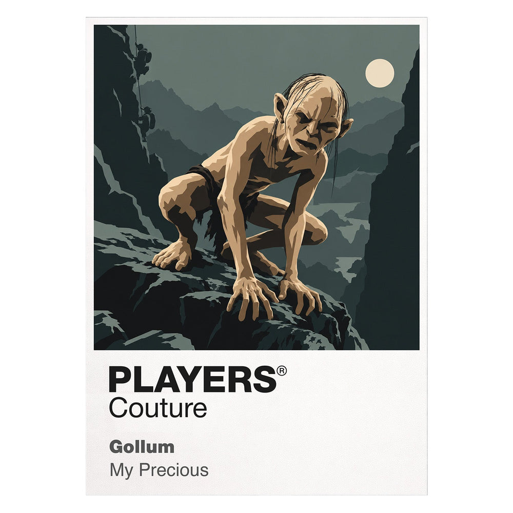 Gollum Gollum crouched over the One Ring as Sméagol and his darker self compete for control Icon Frame artwork on white
