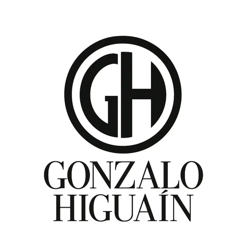 Gonzalo Higuain Logo Men's Hoodie – white close-up detail shot of the Gonzalo Higuain Players Couture logo design