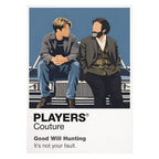 Good Will Hunting Will and Sean seated in honest conversation against the autumn colours of Boston Icon Frame artwork on white