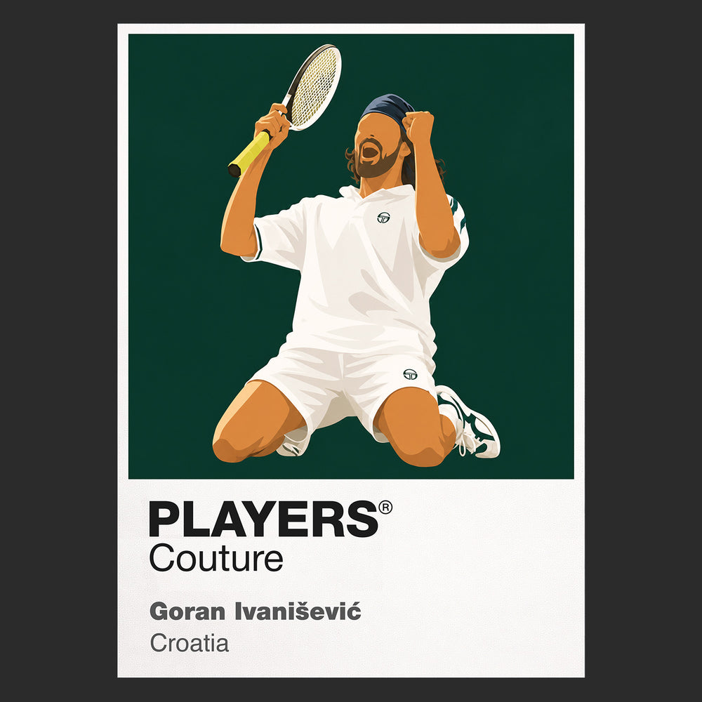 Goran Ivanisevic Tennis Icon Frame Men's Hoodie