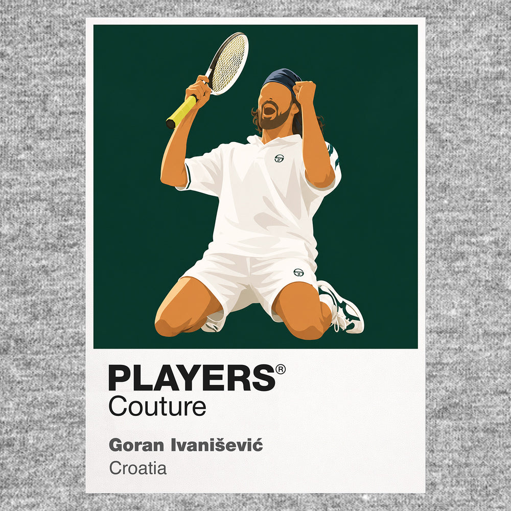 Goran Ivanisevic Tennis Icon Frame Men's Hoodie