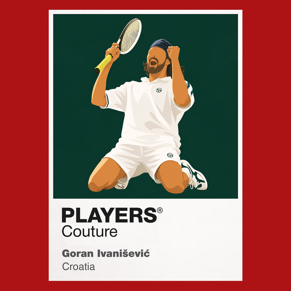 Goran Ivanisevic Tennis Icon Frame Men's Hoodie