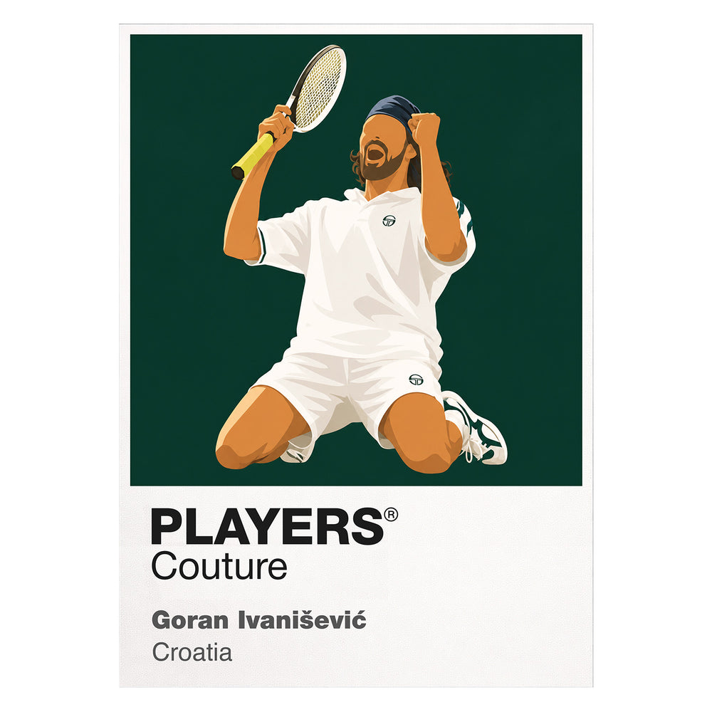 Goran Ivanisevic Tennis Icon Frame Men's Hoodie