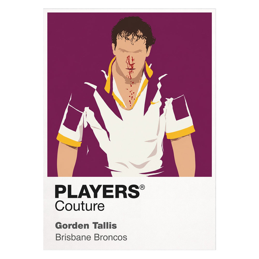 Gorden Tallis Brisbane Broncos rugby league T-shirt white