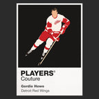 Gordie Howe Red Wings Ice Hockey Icon Frame Men's Hoodie – image 9