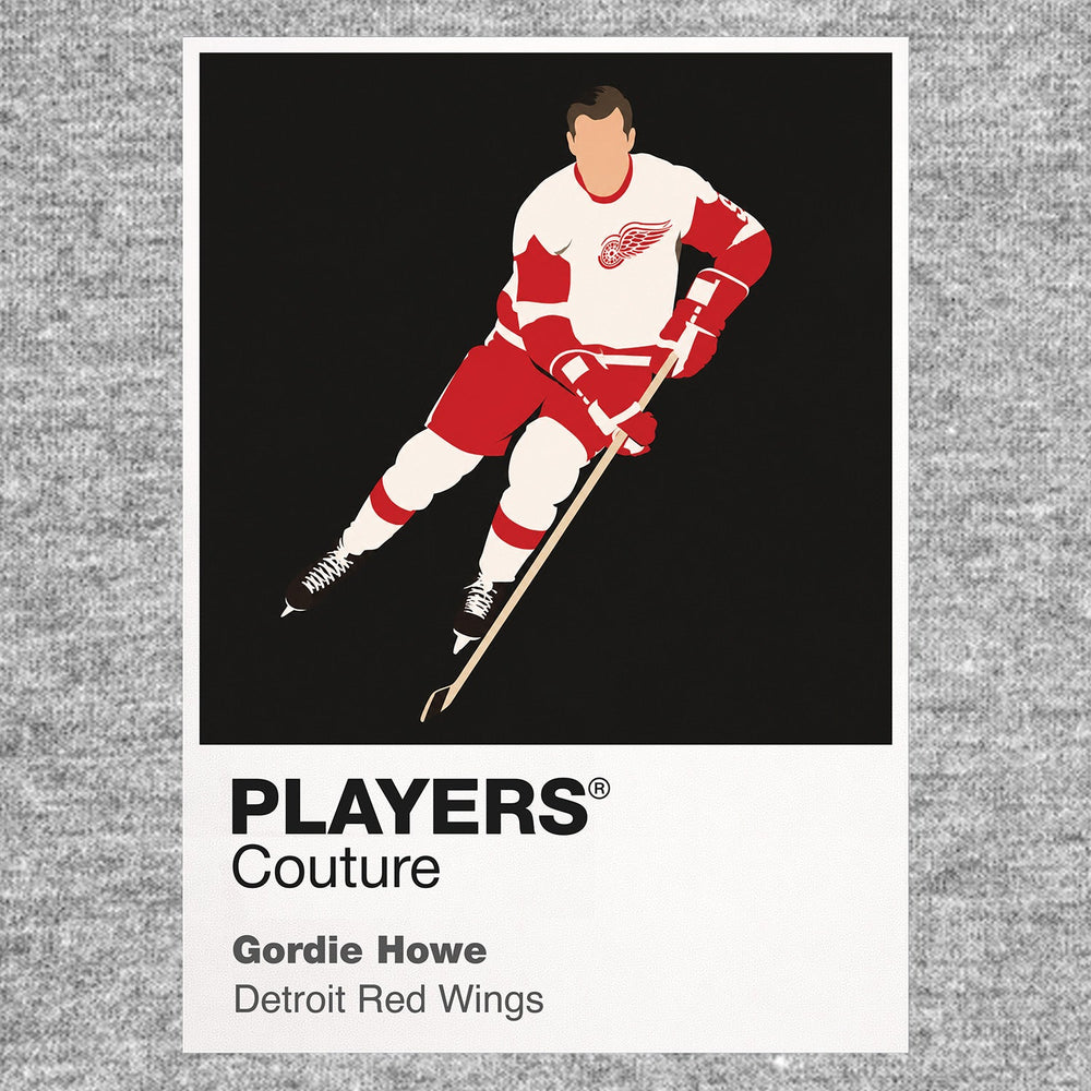 Gordie Howe Red Wings Ice Hockey Icon Frame Men's T-Shirt – image 7